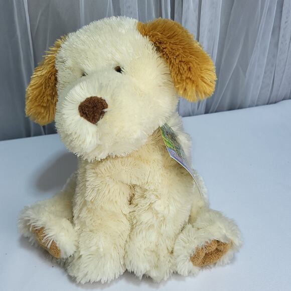 10" Commonwealth Yellow Lab Cream Beige Tan Puppy Dog Stuffed Plush Animal Toy - Picture 7 of 12